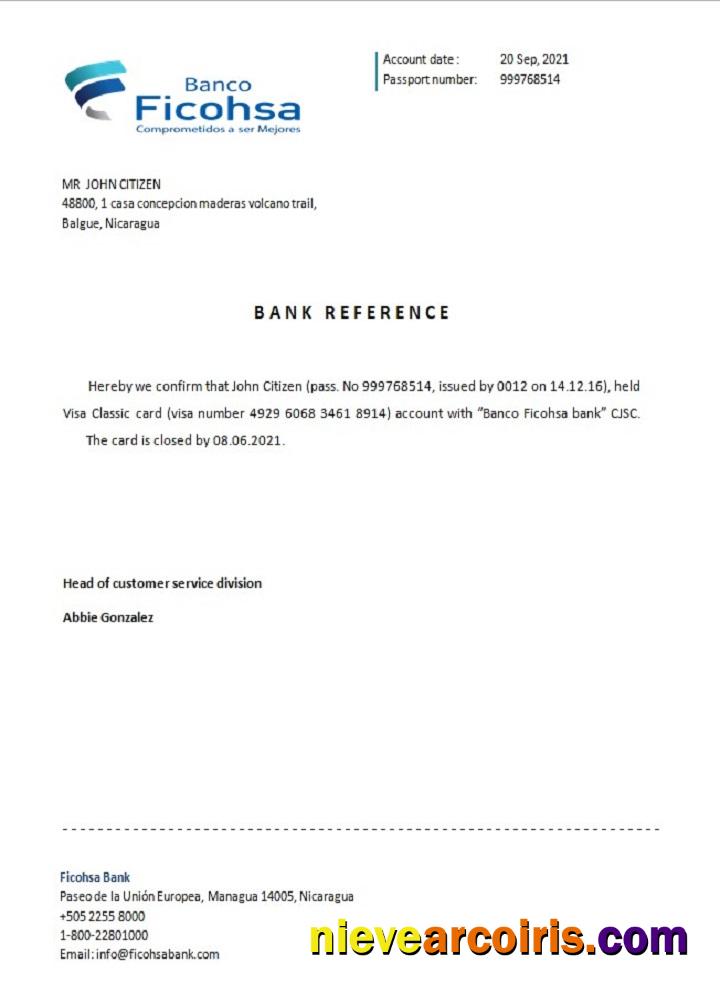 Nicaragua Ficohsa closure reference